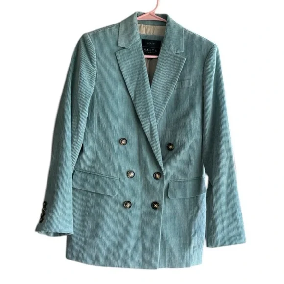 J.Crew Nalya double-breasted blazer in a light blue corduroy fabric Size 4 - Picture 6 of 14